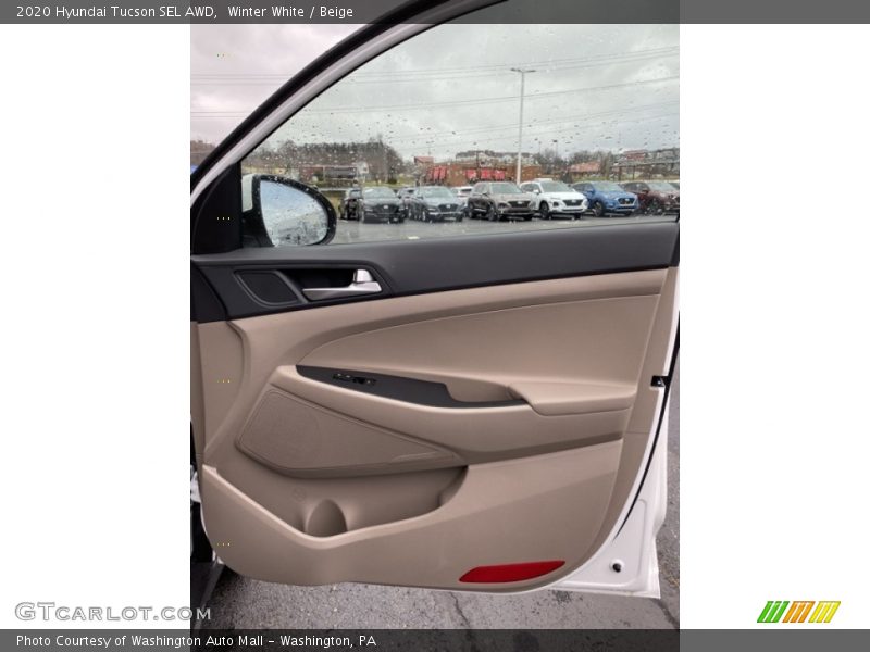 Winter White / Beige 2020 Hyundai Tucson SEL AWD