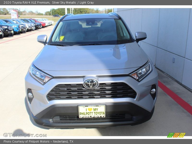 Silver Sky Metallic / Light Gray 2020 Toyota RAV4 XLE Premium