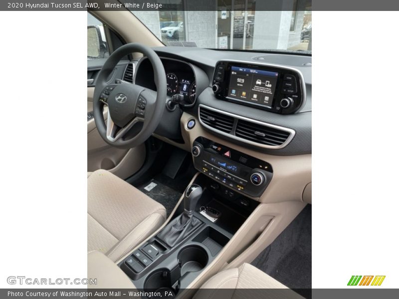 Winter White / Beige 2020 Hyundai Tucson SEL AWD
