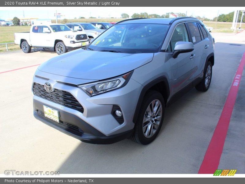 Silver Sky Metallic / Light Gray 2020 Toyota RAV4 XLE Premium