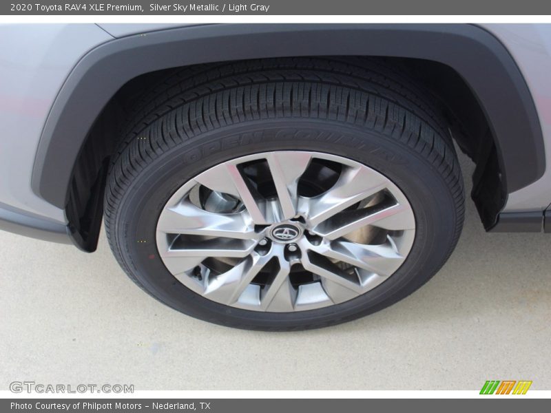 Silver Sky Metallic / Light Gray 2020 Toyota RAV4 XLE Premium