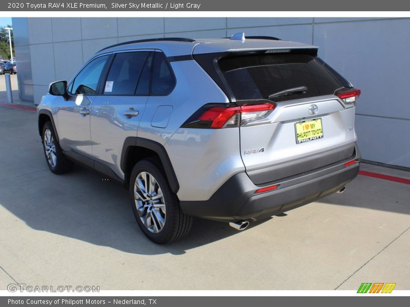Silver Sky Metallic / Light Gray 2020 Toyota RAV4 XLE Premium