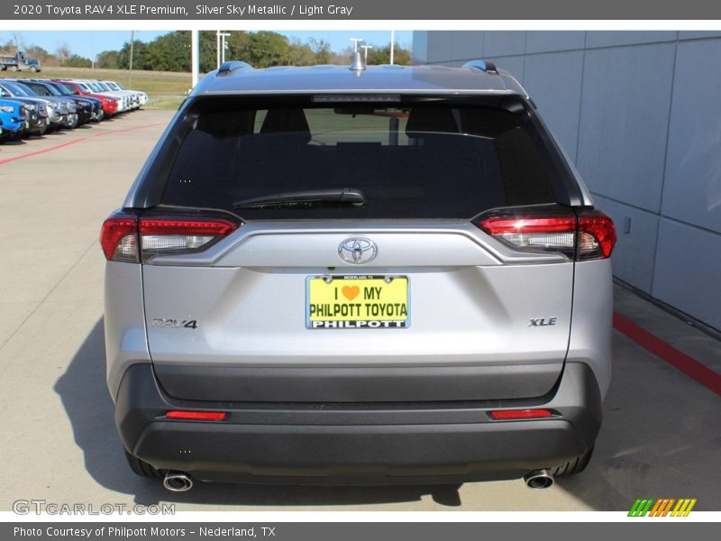 Silver Sky Metallic / Light Gray 2020 Toyota RAV4 XLE Premium