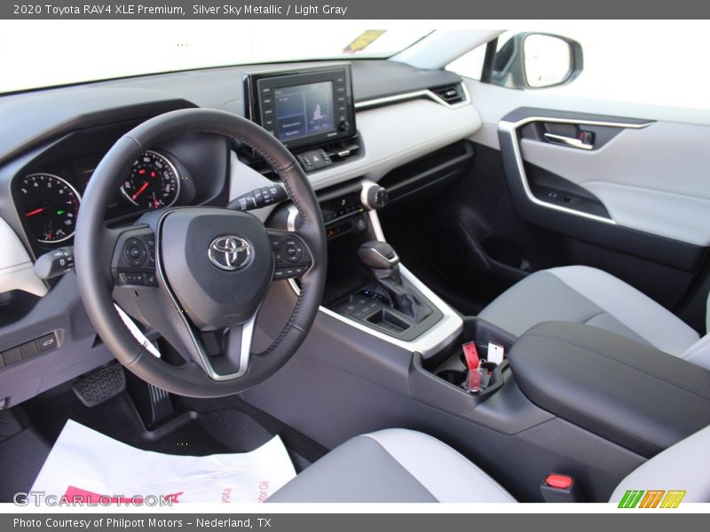 Silver Sky Metallic / Light Gray 2020 Toyota RAV4 XLE Premium
