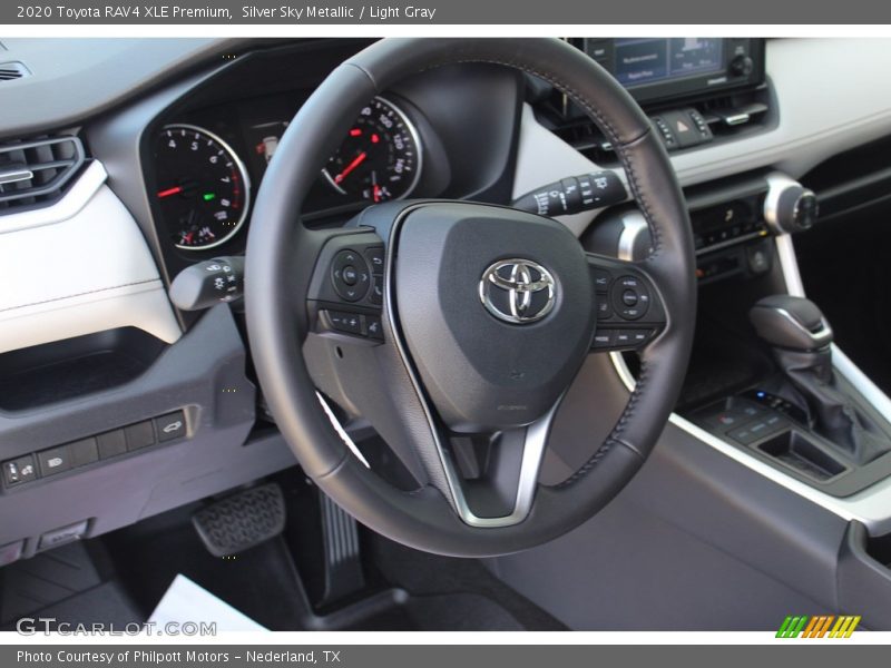 Silver Sky Metallic / Light Gray 2020 Toyota RAV4 XLE Premium