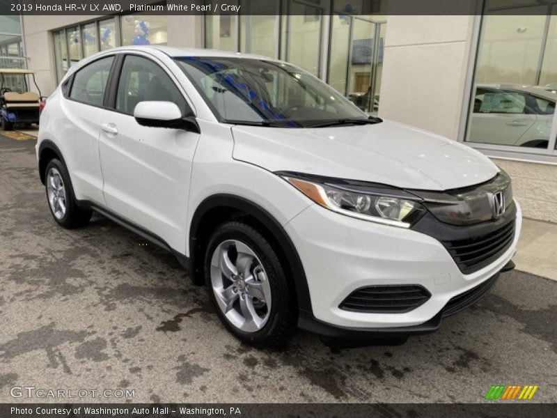 Platinum White Pearl / Gray 2019 Honda HR-V LX AWD