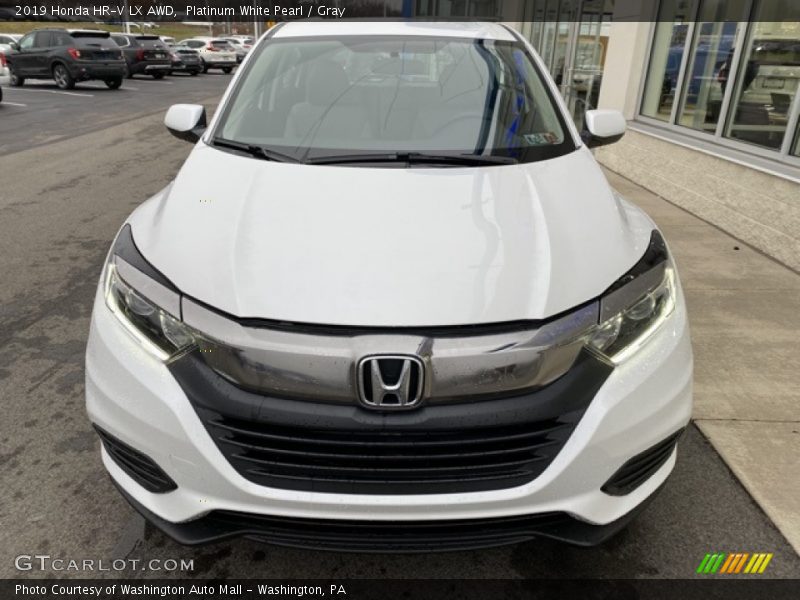Platinum White Pearl / Gray 2019 Honda HR-V LX AWD