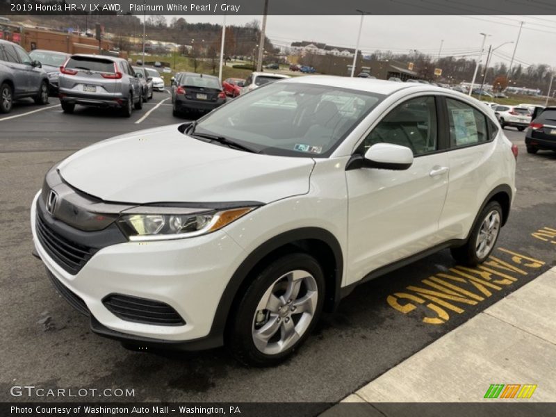 Platinum White Pearl / Gray 2019 Honda HR-V LX AWD