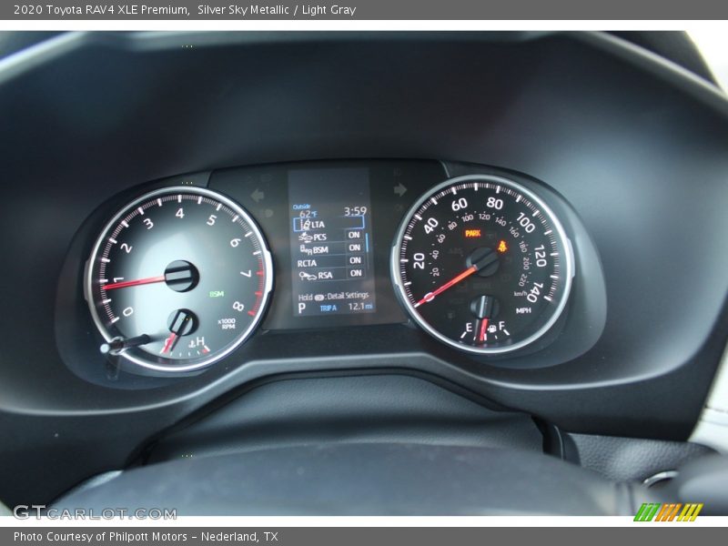 Silver Sky Metallic / Light Gray 2020 Toyota RAV4 XLE Premium