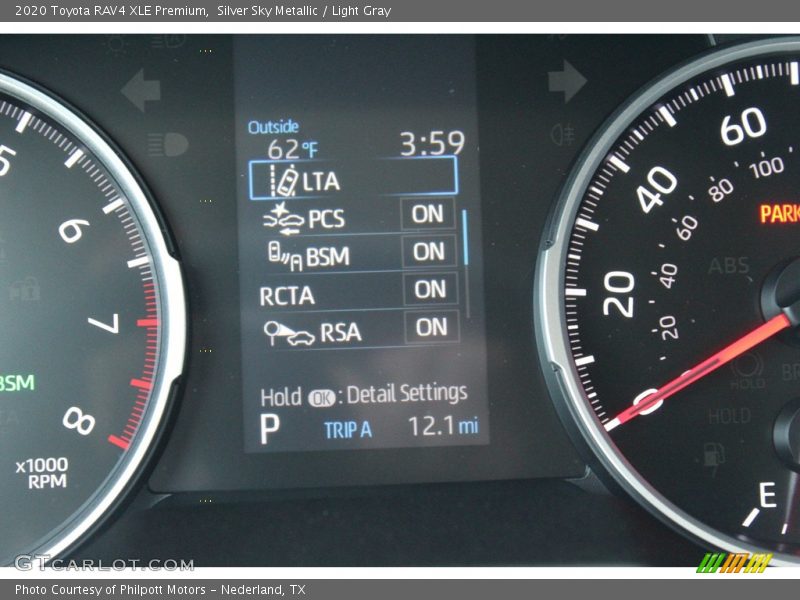 Silver Sky Metallic / Light Gray 2020 Toyota RAV4 XLE Premium