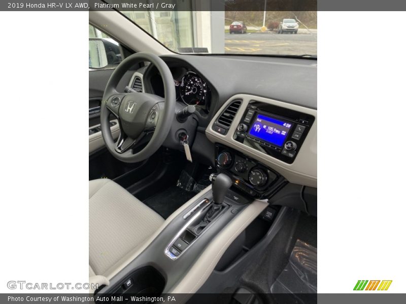 Platinum White Pearl / Gray 2019 Honda HR-V LX AWD