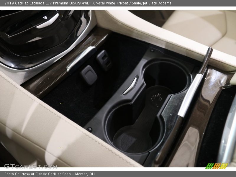 Crystal White Tricoat / Shale/Jet Black Accents 2019 Cadillac Escalade ESV Premium Luxury 4WD