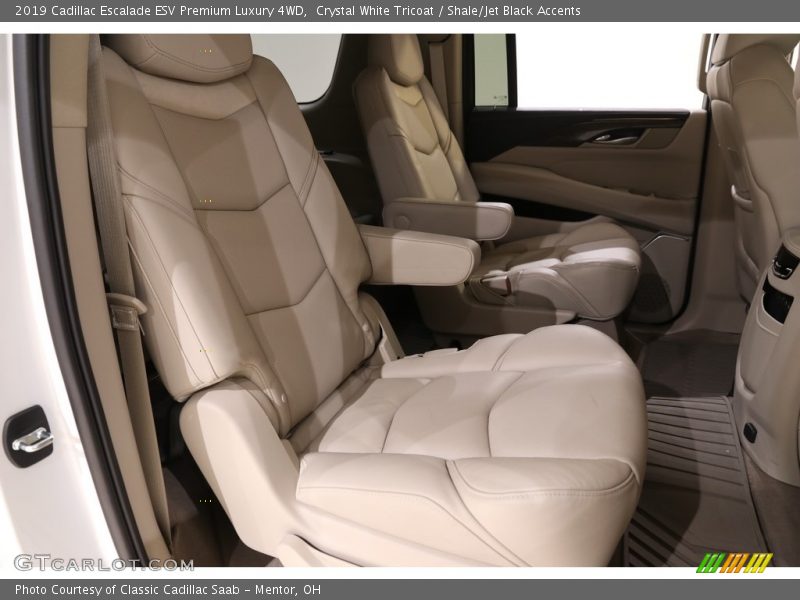 Crystal White Tricoat / Shale/Jet Black Accents 2019 Cadillac Escalade ESV Premium Luxury 4WD