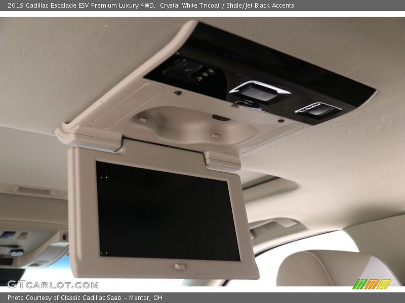 Crystal White Tricoat / Shale/Jet Black Accents 2019 Cadillac Escalade ESV Premium Luxury 4WD