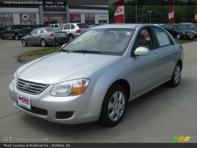 Silver / Gray 2008 Kia Spectra EX Sedan