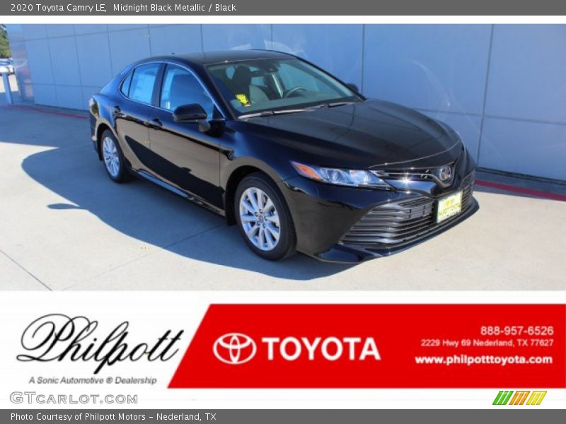 Midnight Black Metallic / Black 2020 Toyota Camry LE