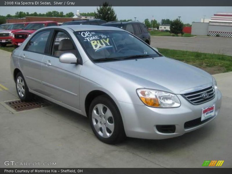 Silver / Gray 2008 Kia Spectra EX Sedan