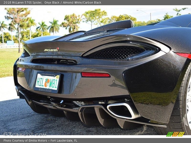 Onyx Black / Almond White/Carbon Black 2018 McLaren 570S Spider
