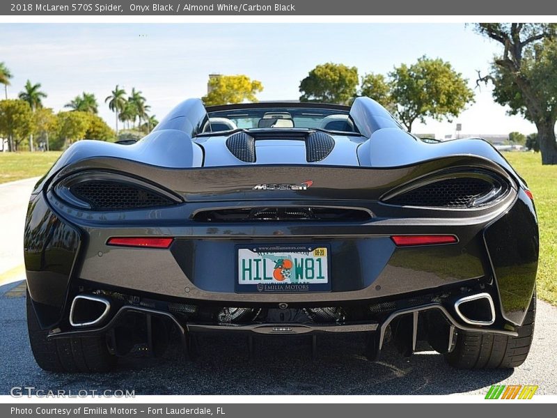 Onyx Black / Almond White/Carbon Black 2018 McLaren 570S Spider