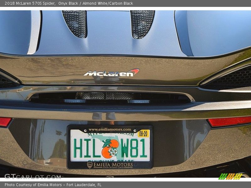 Onyx Black / Almond White/Carbon Black 2018 McLaren 570S Spider