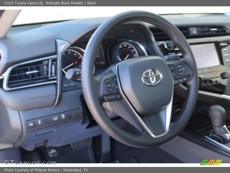 Midnight Black Metallic / Black 2020 Toyota Camry LE