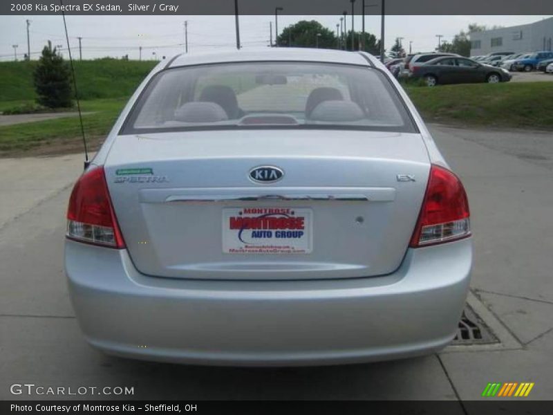 Silver / Gray 2008 Kia Spectra EX Sedan