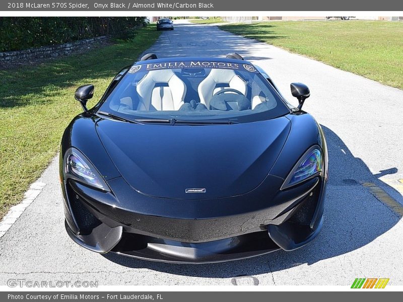 Onyx Black / Almond White/Carbon Black 2018 McLaren 570S Spider