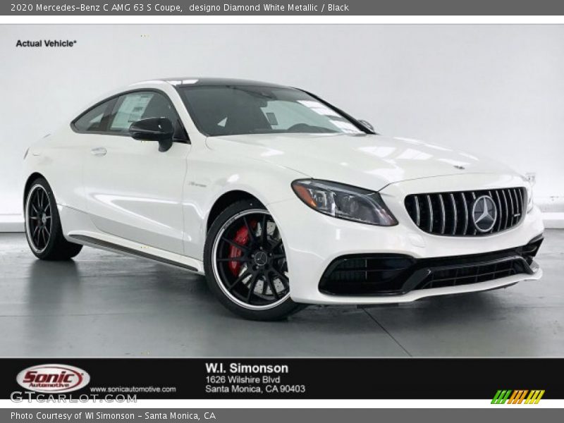 designo Diamond White Metallic / Black 2020 Mercedes-Benz C AMG 63 S Coupe