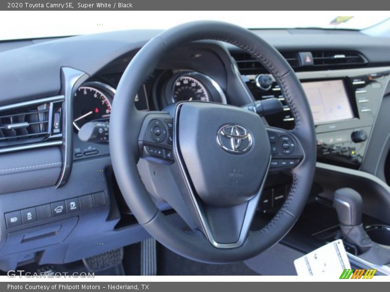 Super White / Black 2020 Toyota Camry SE