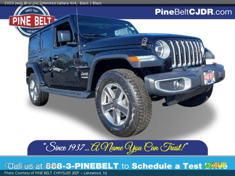 Black / Black 2020 Jeep Wrangler Unlimited Sahara 4x4