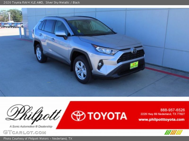 Silver Sky Metallic / Black 2020 Toyota RAV4 XLE AWD