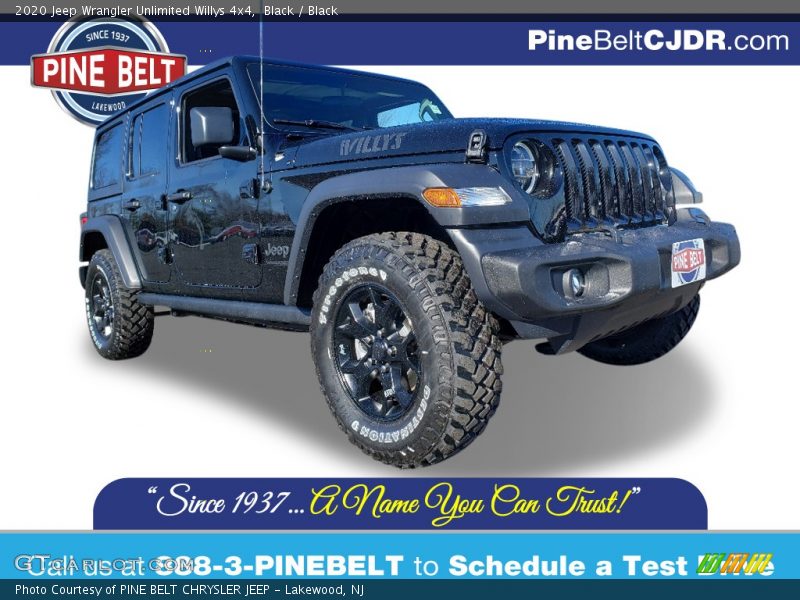 Black / Black 2020 Jeep Wrangler Unlimited Willys 4x4