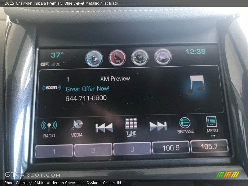 Blue Velvet Metallic / Jet Black 2019 Chevrolet Impala Premier