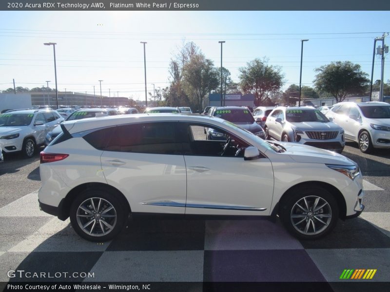 Platinum White Pearl / Espresso 2020 Acura RDX Technology AWD