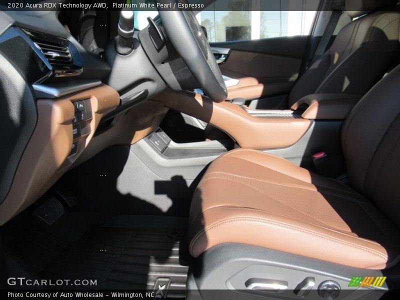 Platinum White Pearl / Espresso 2020 Acura RDX Technology AWD