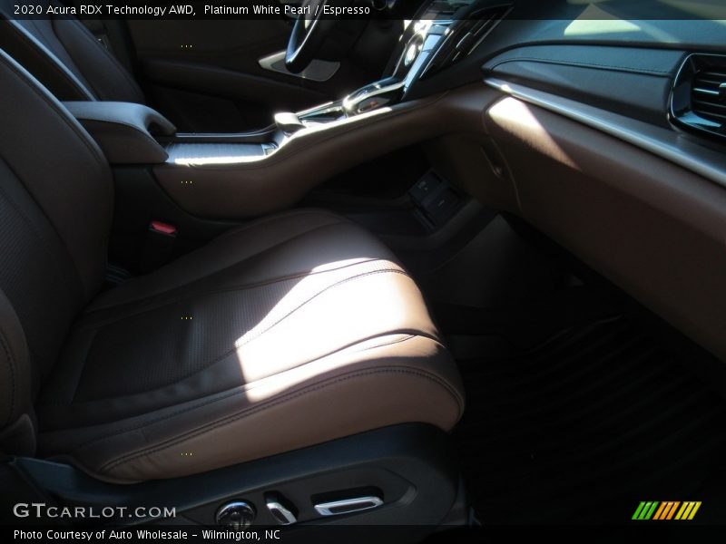 Platinum White Pearl / Espresso 2020 Acura RDX Technology AWD