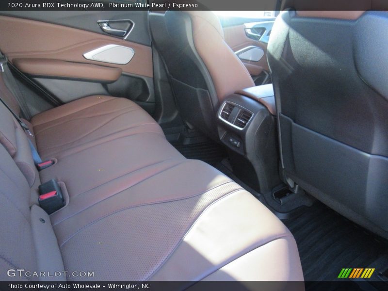 Platinum White Pearl / Espresso 2020 Acura RDX Technology AWD