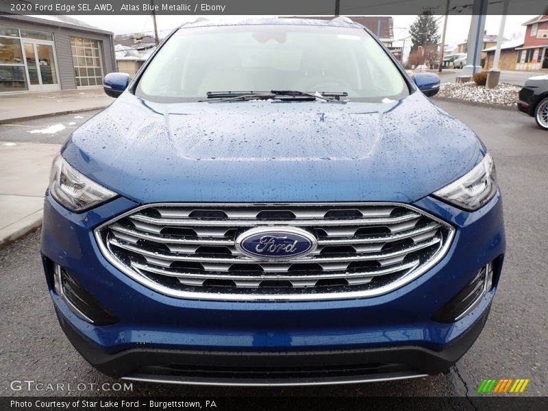 Atlas Blue Metallic / Ebony 2020 Ford Edge SEL AWD