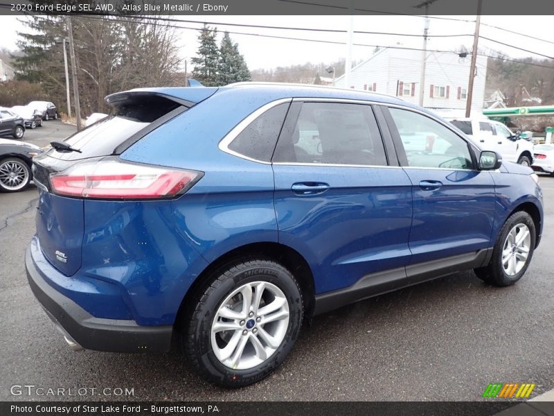 Atlas Blue Metallic / Ebony 2020 Ford Edge SEL AWD