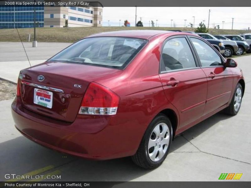Spicy Red / Gray 2008 Kia Spectra EX Sedan