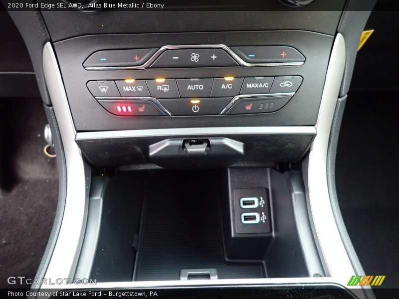 Atlas Blue Metallic / Ebony 2020 Ford Edge SEL AWD