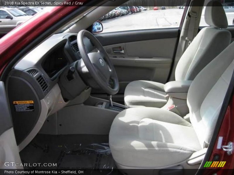 Spicy Red / Gray 2008 Kia Spectra EX Sedan