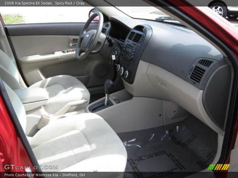 Spicy Red / Gray 2008 Kia Spectra EX Sedan