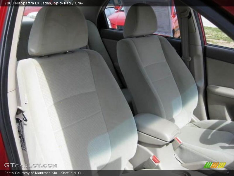 Spicy Red / Gray 2008 Kia Spectra EX Sedan