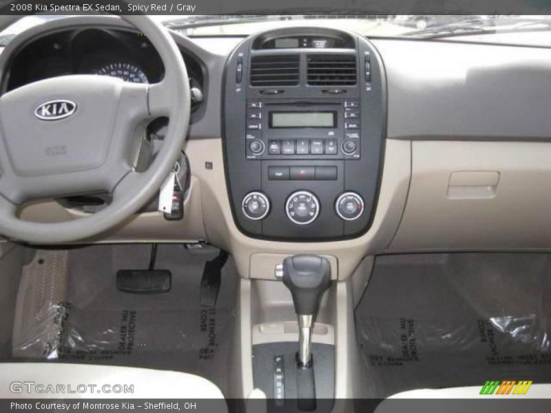 Spicy Red / Gray 2008 Kia Spectra EX Sedan