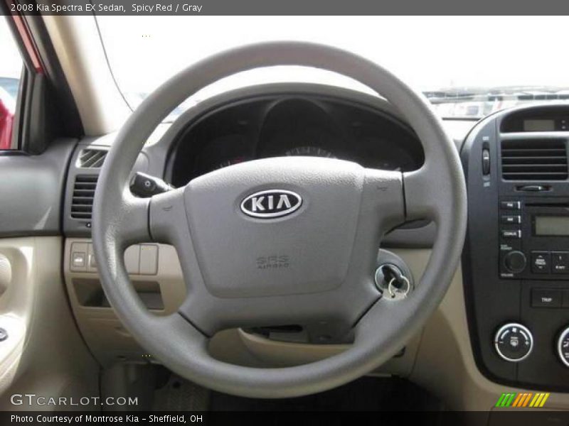 Spicy Red / Gray 2008 Kia Spectra EX Sedan