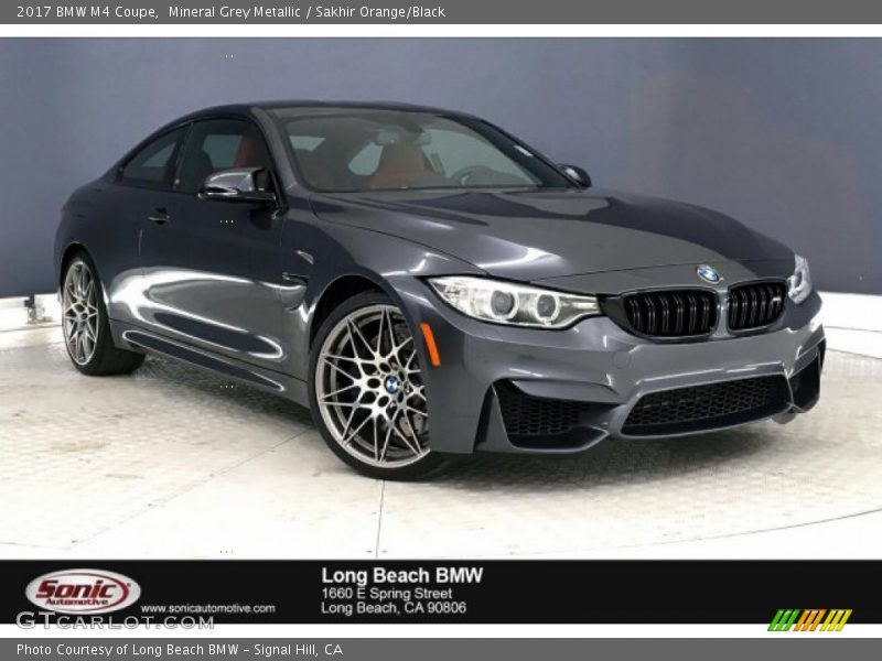 Mineral Grey Metallic / Sakhir Orange/Black 2017 BMW M4 Coupe