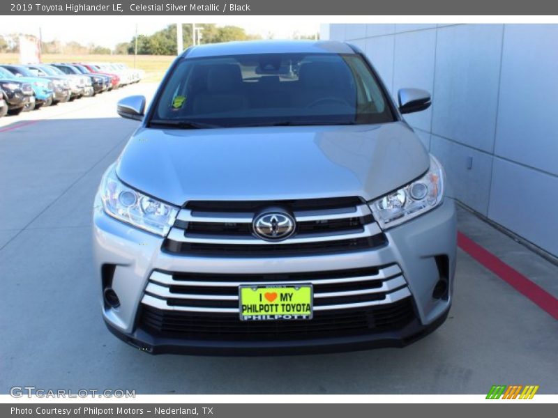 Celestial Silver Metallic / Black 2019 Toyota Highlander LE