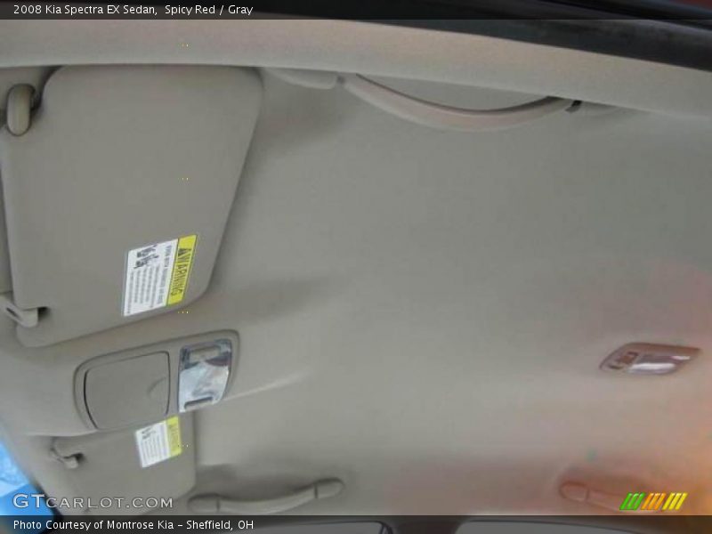 Spicy Red / Gray 2008 Kia Spectra EX Sedan