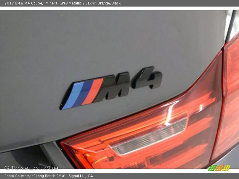 Mineral Grey Metallic / Sakhir Orange/Black 2017 BMW M4 Coupe
